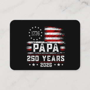 Tarjeta De Visita Papa Americano Hombre Bandera 250 Años 4 de Julio 
