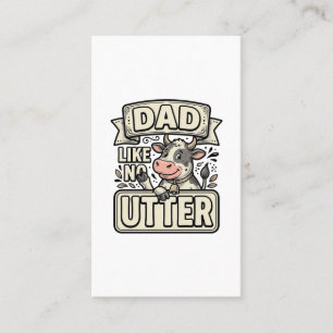 Tarjeta De Visita Papá como ninguna otra vaca divertida diseño vecto