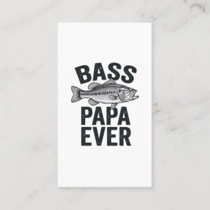 Tarjeta De Visita Papa de Bajo Siempre Camiseta de Papá de Pesca Vin