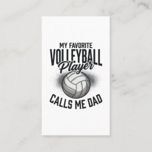 Tarjeta De Visita Papá de voleibol mi jugador favorito me llama papá