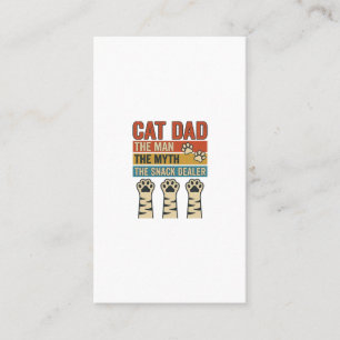 Tarjeta De Visita Papá Gato El Distribuidor de Snacks Camiseta Vinta