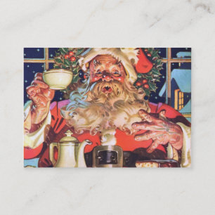 Tarjeta De Visita Papá Noel en casa