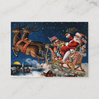 Tarjeta De Visita Papá Noel está viniendo a la ciudad