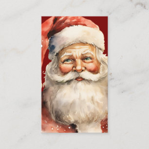Tarjeta De Visita Papá Noel Navidad Retro