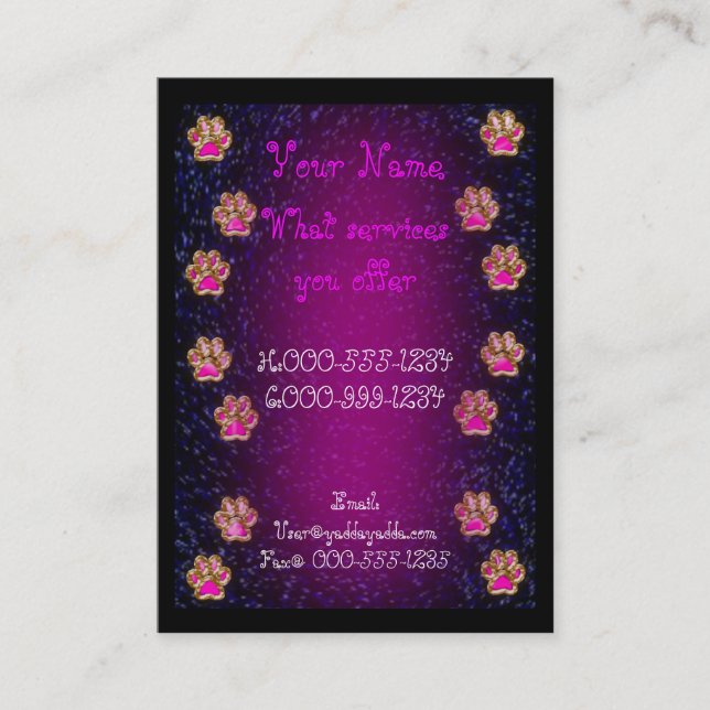 Tarjeta De Visita papaya (Anverso)