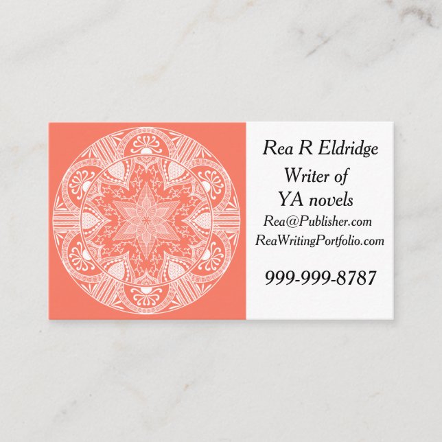 Tarjeta De Visita Papaya Mandala (Anverso)