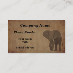 Tarjeta De Visita Papel adulto - Elefante