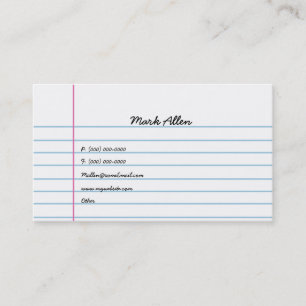 Tarjeta De Visita Papel alineado
