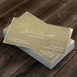 Tarjeta De Visita Papel antiguo apotecario Medicina
