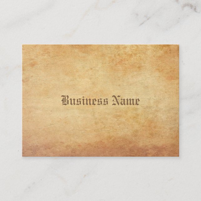 Tarjeta De Visita Papel antiguo nostálgico lujoso profesional (Anverso)