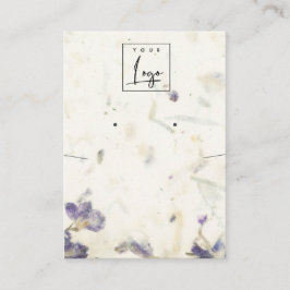 Tarjeta De Visita Papel artesanal floral Textura collar de ganancia