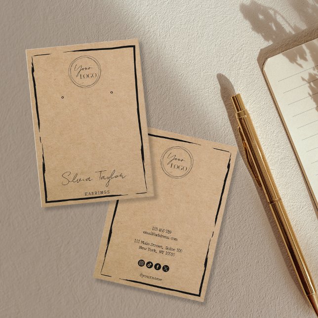 Tarjeta De Visita papel de artesanía simple Pantalla de marco de con (Subido por el creador)