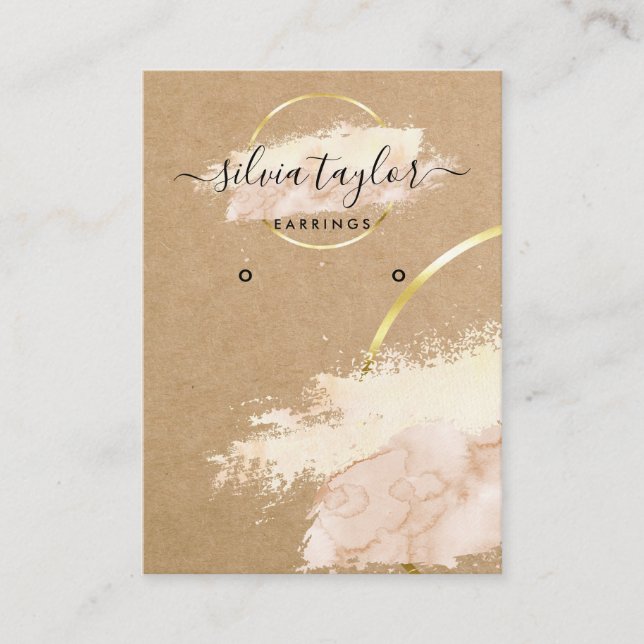 Tarjeta De Visita Papel de caligrafía de artesanía Logo de la tarjet (Anverso)