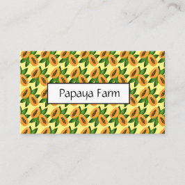 Tarjeta De Visita Papel de envolvimiento de fruta de Papaya