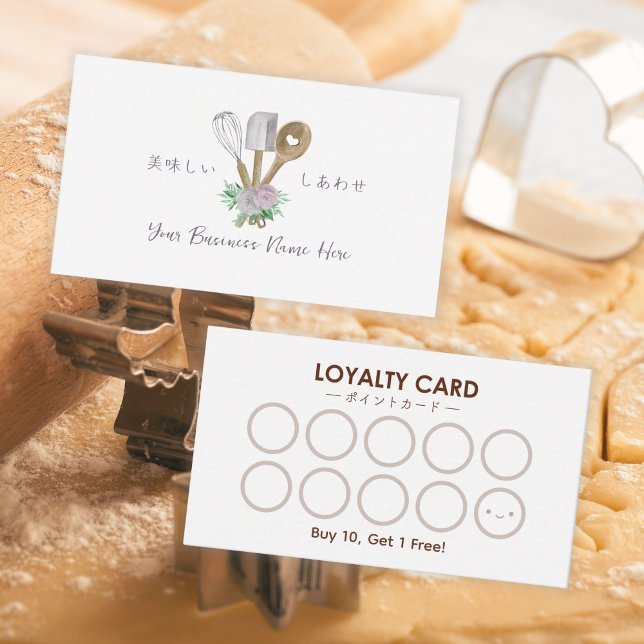 Tarjeta De Visita Papel de fidelidad de pastelería Utensilios de hor (Subido por el creador)
