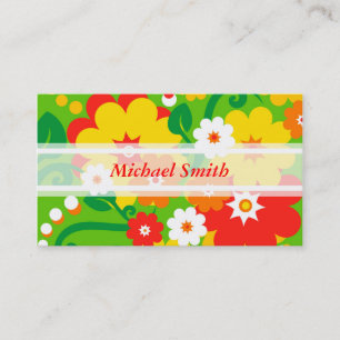 Tarjeta De Visita Papel de fondo de escritorio Funny Flower Power + 