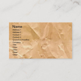 TARJETA DE VISITA PAPEL DE FONDO DE TEXTURA DE LA BOLSA DE PAPEL MAR