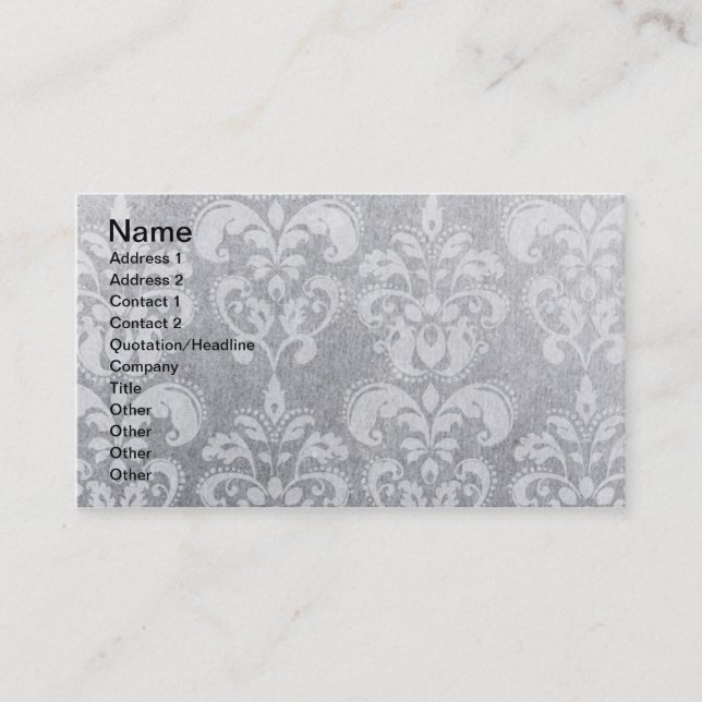 Tarjeta De Visita Papel de fondo gris (Anverso)