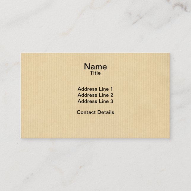 Tarjeta De Visita Papel de Kraft (Anverso)
