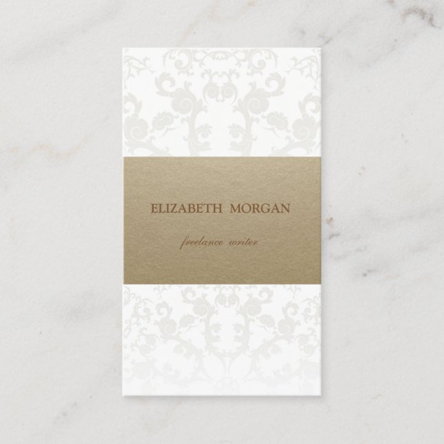 Tarjeta De Visita Papel de Kraft marrón vintage (Anverso)