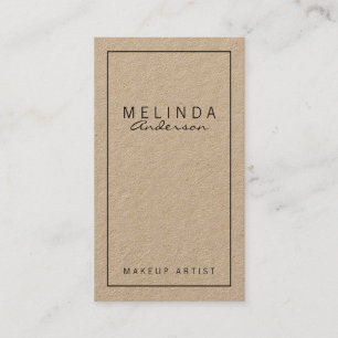 Tarjeta De Visita Papel de Kraft moderno simple profesional