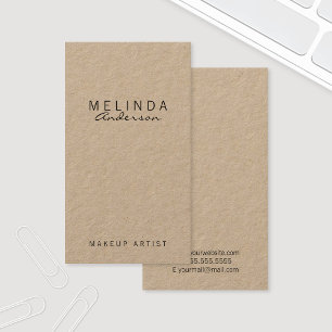 Tarjeta De Visita Papel de Kraft moderno simple profesional