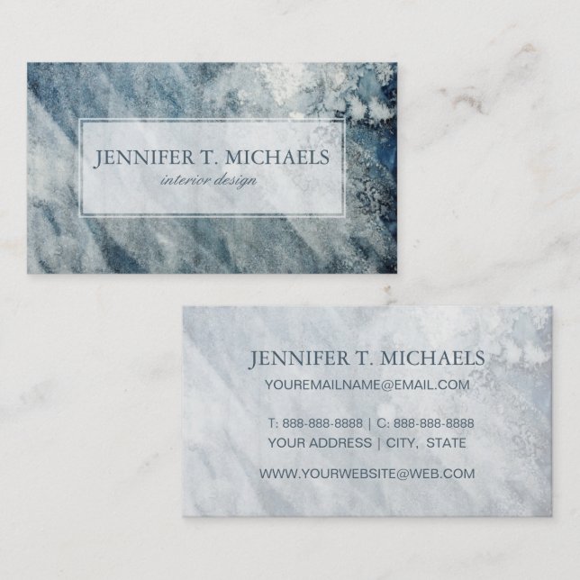 Tarjeta De Visita Papel de la acuarela (Anverso / Reverso)