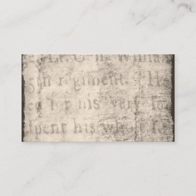 Tarjeta De Visita Papel de pergamino gris del texto del negro de los (Anverso)