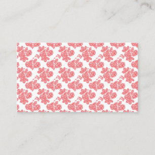 Tarjeta De Visita Papel de regalo floral rojo brillante y rosa con