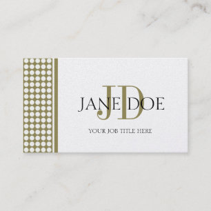 Tarjeta De Visita Papel del oro del punto del monograma de