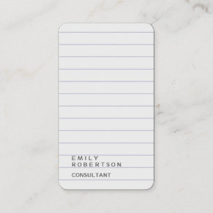 Tarjeta De Visita Papel en blanco de moda Minimalista moderno