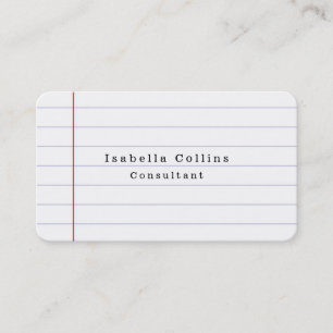 Tarjeta De Visita Papel en blanco llano Minimalista creativo moderno