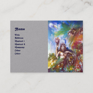 Tarjeta De Visita Papel gris de la mitología griega de JUPITER Y LIO