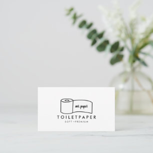 Tarjeta De Visita Papel higiénico minimalista