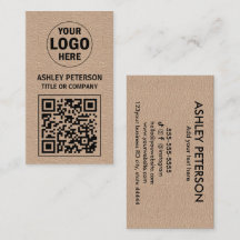 Papel Kraft de código QR | Logo del Personalizado 