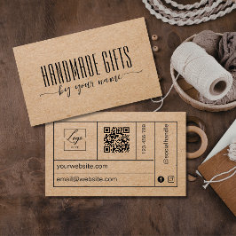 Tarjeta De Visita Papel kraft marrón de escritura moderna cartón hec
