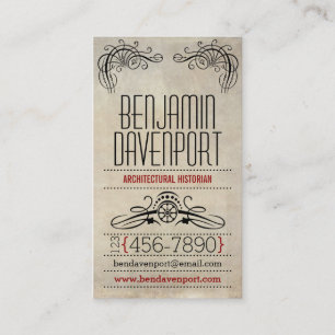 Tarjeta De Visita Papel llevado rústico - rojo