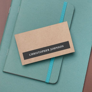 Tarjeta De Visita Papel moderno elegante y elegante de raya negra de
