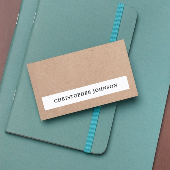 Tarjeta De Visita Papel moderno y elegante de tira blanca (Subido por el creador)