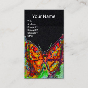 Tarjeta De Visita Papel negro monograma amarillo dorado de la MARIPO