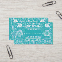 Papel Picado Turquesa Mexicano Verde Azul