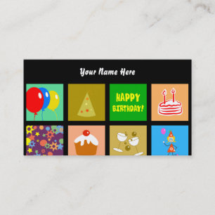 Tarjeta De Visita Papel pintado de la teja del cumpleaños, su nombr