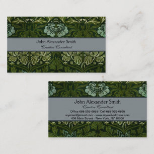 Tarjeta De Visita Papel pintado de tulipán y rosa verde grande de Wi