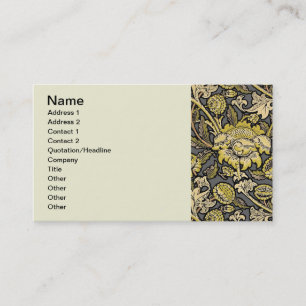 Tarjeta De Visita Papel pintado floral de artes y oficios William Mo