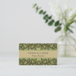 Tarjeta De Visita Papel pintado floral de William Morris Tree Frieze