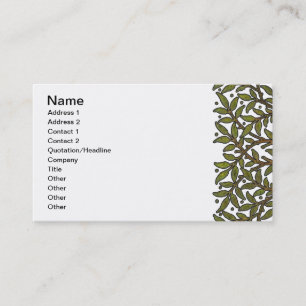 Tarjeta De Visita Papel pintado floral de William Morris Tree Frieze