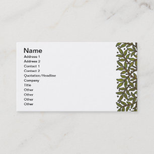 Tarjeta De Visita Papel pintado floral de William Morris Tree Frieze