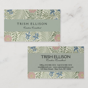 Tarjeta De Visita Papel pintado floral Larkspur de William Morris