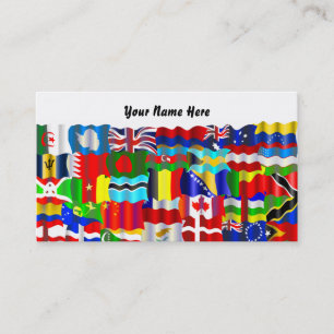 Tarjeta De Visita Papel pintado ondulado de la bandera, su nombre