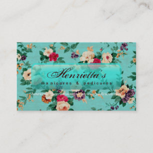 Tarjeta De Visita Papel pintado rosado elegante de los rosas del
